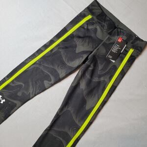 Under Armour Womens Size S NWT ColdGear Compression Leggings Black/Green 1357353